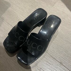 Gucci rubber slides/heels